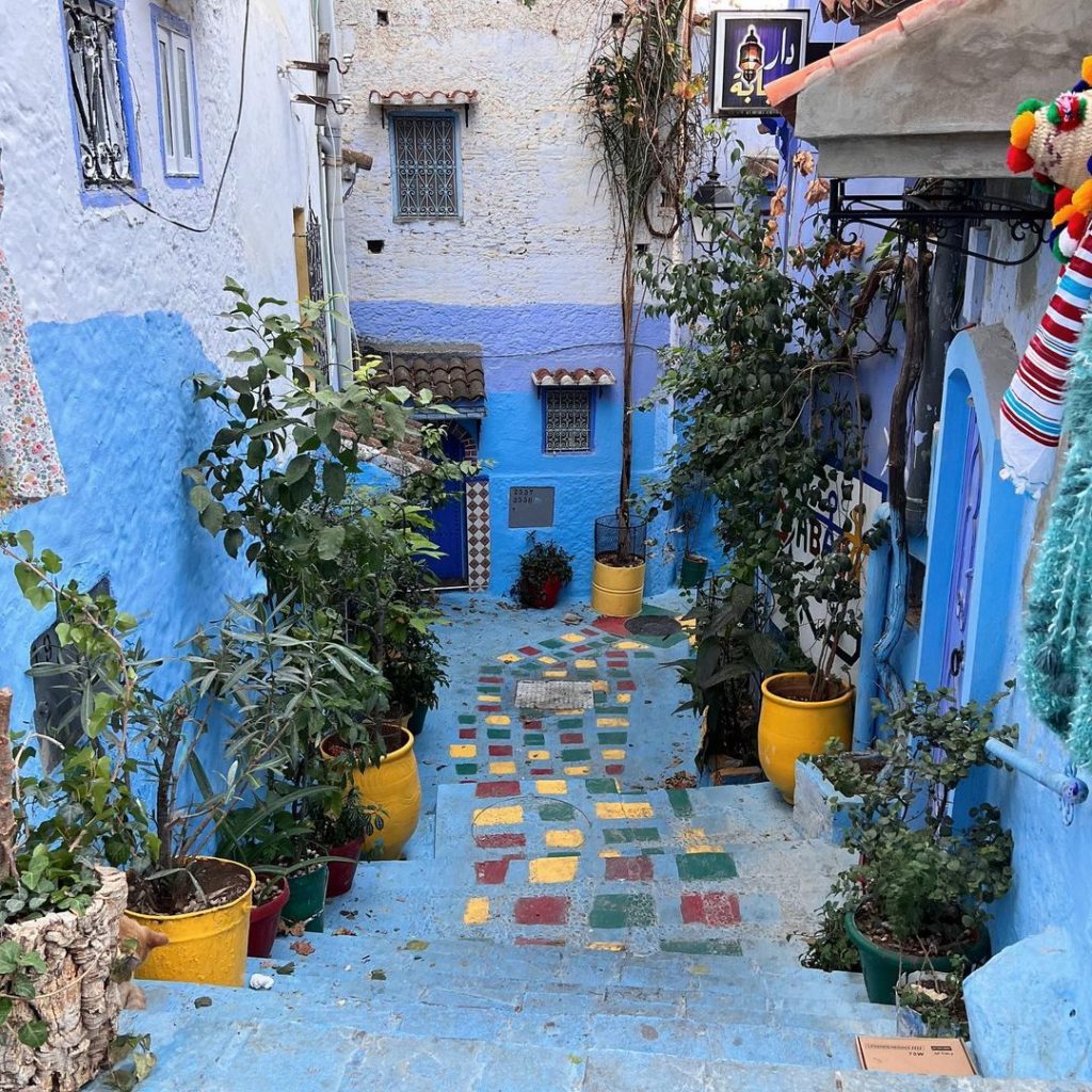 Colorful Steps - Top 6 Instagram Spots In Blue City Chefchaouen Morocco​
